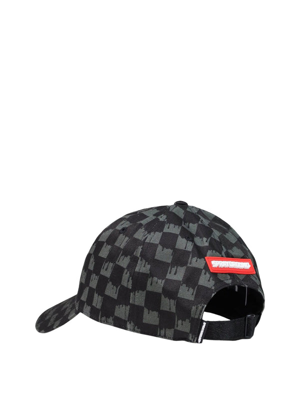 Sprayground Cappello Drip Check Shark Cap Sprayground - Grigio