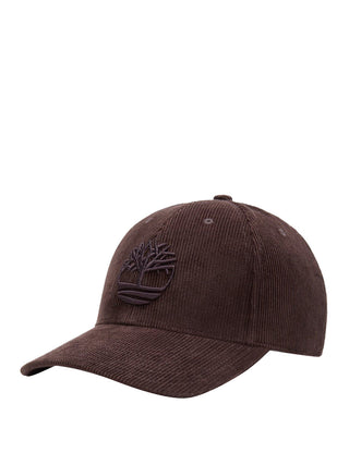Timberland Cappello Uomo Corduroy Logo Baseball Cap Timberland Marrone Scuro