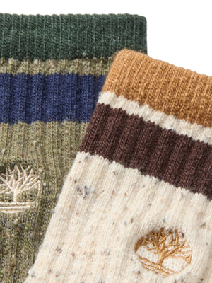 Timberland Calzini Speckled Mid Crew 2-Pack Timberland - Marrone