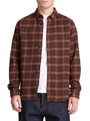 TIMBERLAND Camicia Vestibilità regular a Quadri in Flanella Marrone