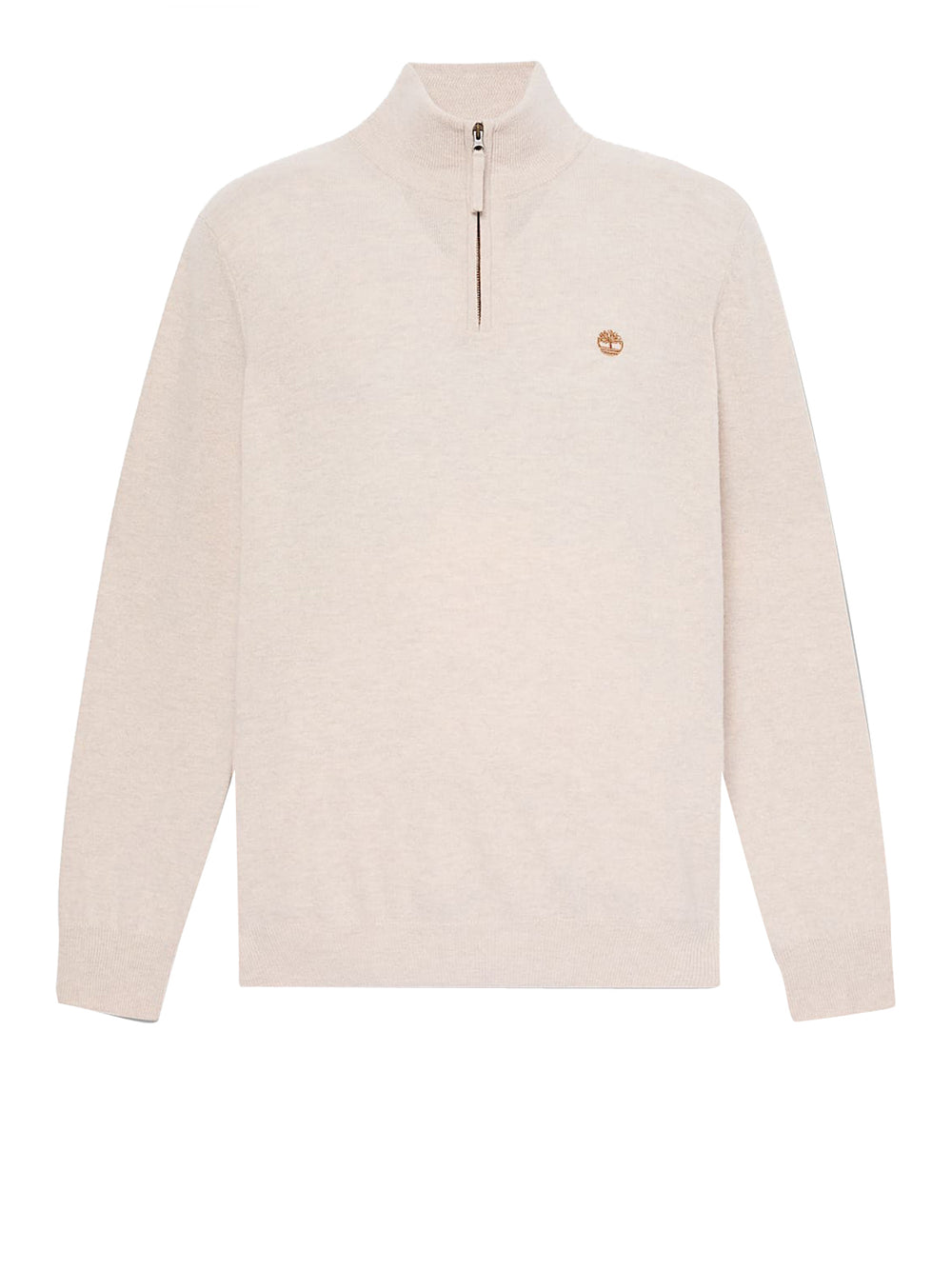 Timberland Maglione Timberland con Zip a un Quarto in Lana Merino Cohas Brook Beige