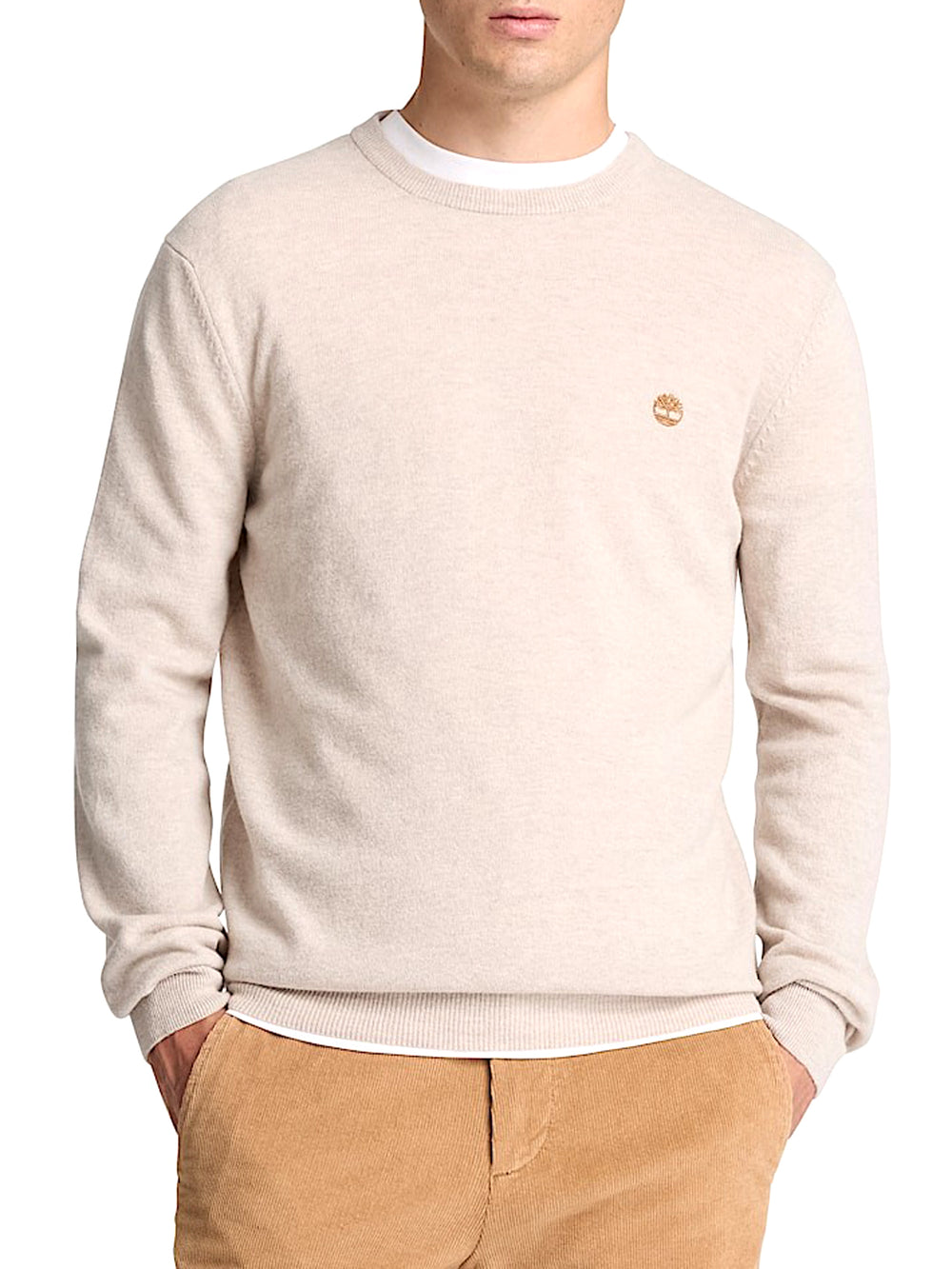 TIMBERLAND Timberland Maglione Girocollo in Lana Merino Cohas Brook Beige