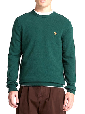 TIMBERLAND Timberland Maglione Girocollo in Lana Merino Cohas Brook Verde Scuro