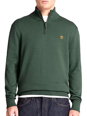TIMBERLAND Maglione Williams River Quarter Zip Timberland - Verde Scuro