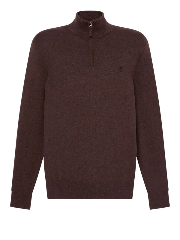 TIMBERLAND Maglione Williams River Quarter Zip Timberland - Marrone Scuro