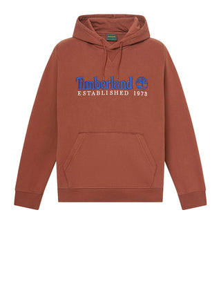 TIMBERLAND Felpa Timberland con Logo Established 1973 Ricamato Brown