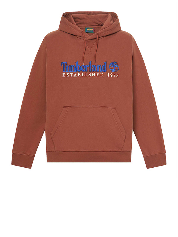 TIMBERLAND Felpa Timberland con Logo Established 1973 Ricamato Brown