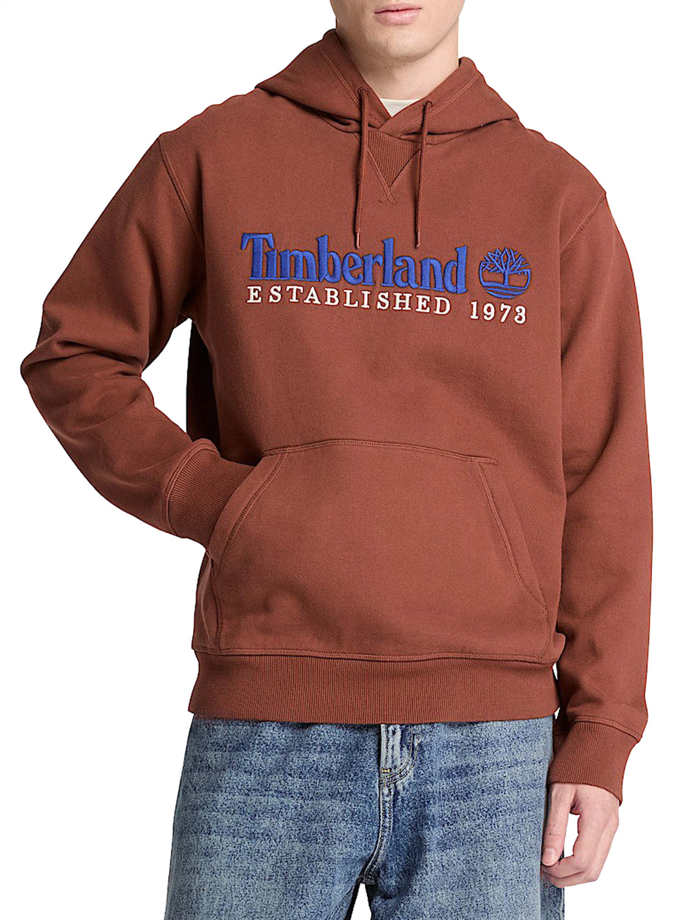 Timberland Felpa Timberland con Logo Established 1973 Ricamato Brown