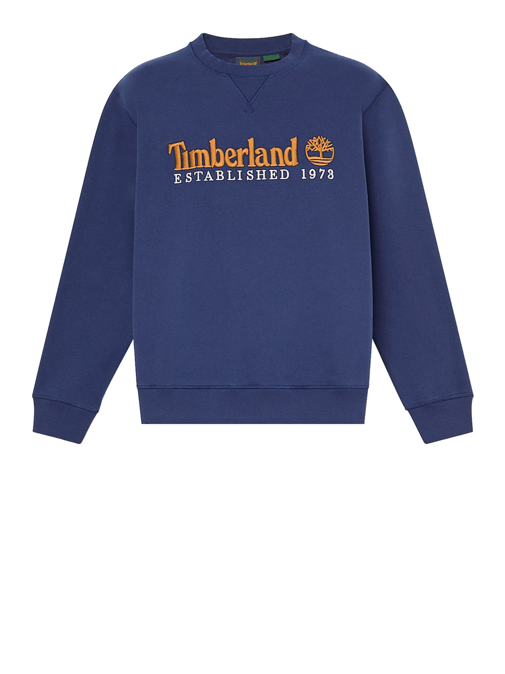 Timberland Timberland Felpa Girocollo con Logo Established 1973 Ricamato Navy