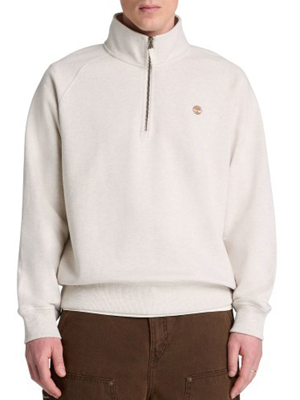 TIMBERLAND Felpa Tree Embroidered Logo 1/4 Zip Lb Timberland - Beige