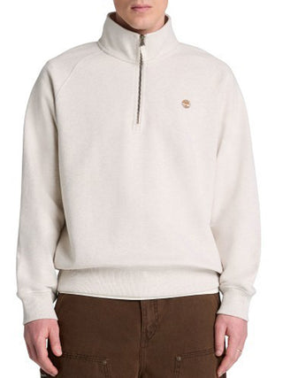 TIMBERLAND Felpa Tree Embroidered Logo 1/4 Zip Lb Timberland - Beige