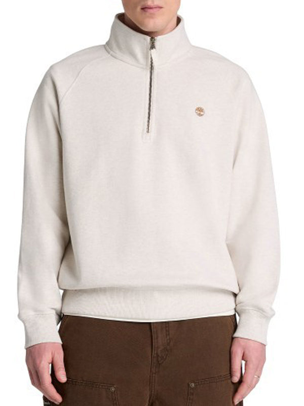 TIMBERLAND Felpa Tree Embroidered Logo 1/4 Zip Lb Timberland - Beige