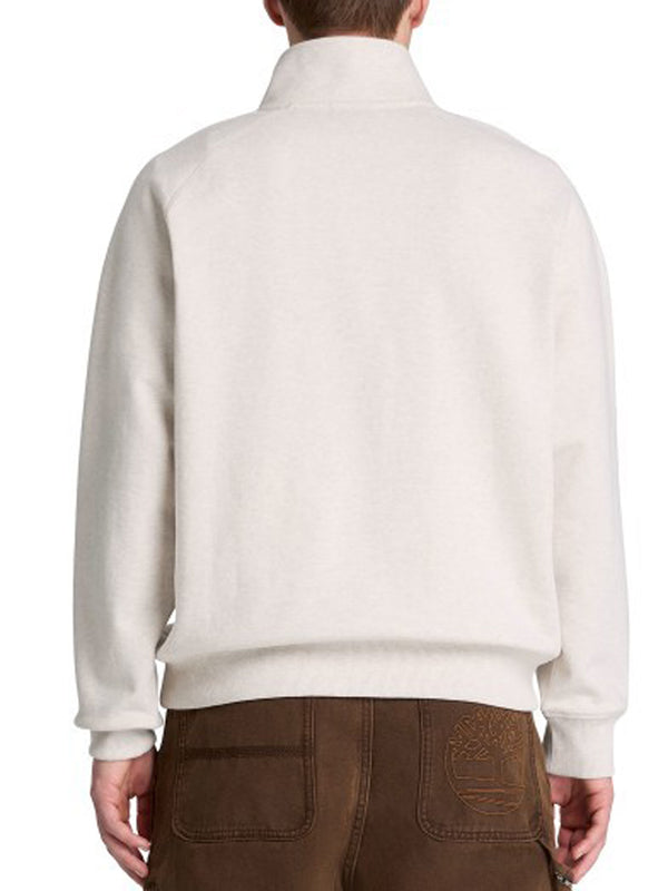 TIMBERLAND Felpa Tree Embroidered Logo 1/4 Zip Lb Timberland - Beige