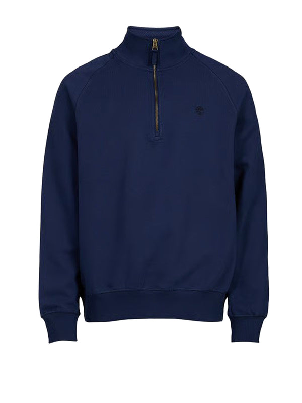 TIMBERLAND Felpa Tree Embroidered Logo 1/4 Zip Lb Timberland - Blu Scuro