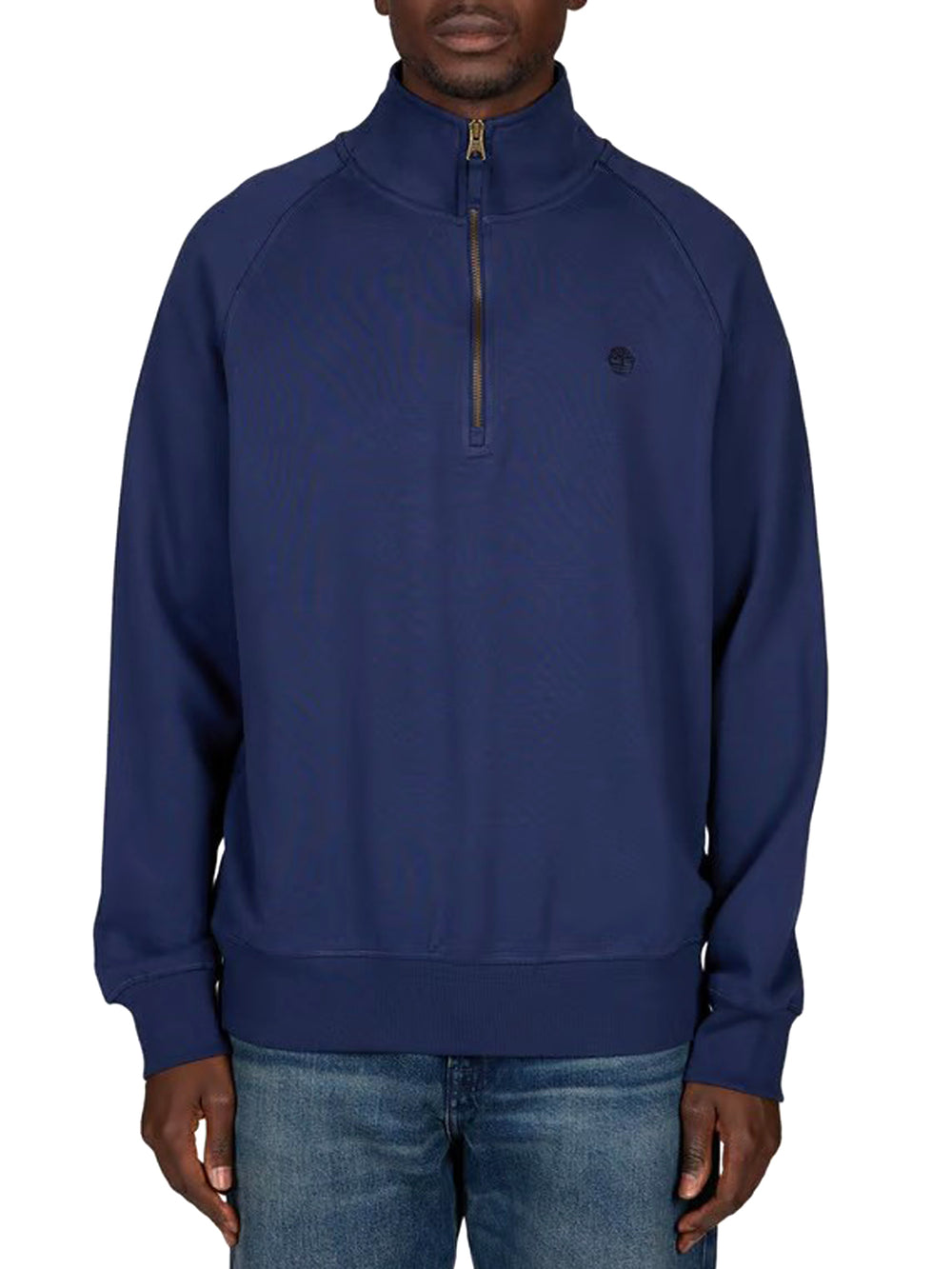 TIMBERLAND Felpa Tree Embroidered Logo 1/4 Zip Lb Timberland - Blu Scuro
