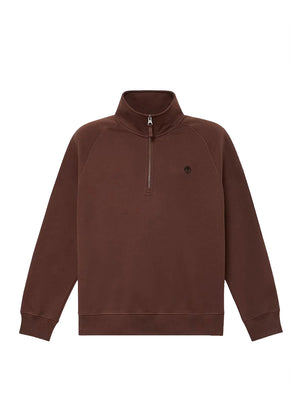 TIMBERLAND Felpa Tree Embroidered Logo 1/4 Zip Lb Timberland - Marrone Scuro