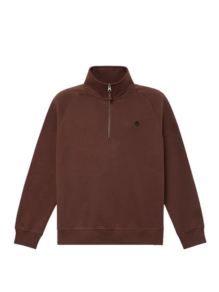 TIMBERLAND Felpa Tree Embroidered Logo 1/4 Zip Lb Timberland - Marrone Scuro