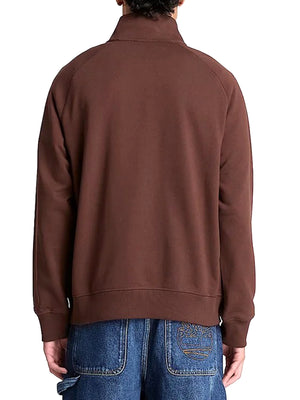 TIMBERLAND Felpa Tree Embroidered Logo 1/4 Zip Lb Timberland - Marrone Scuro