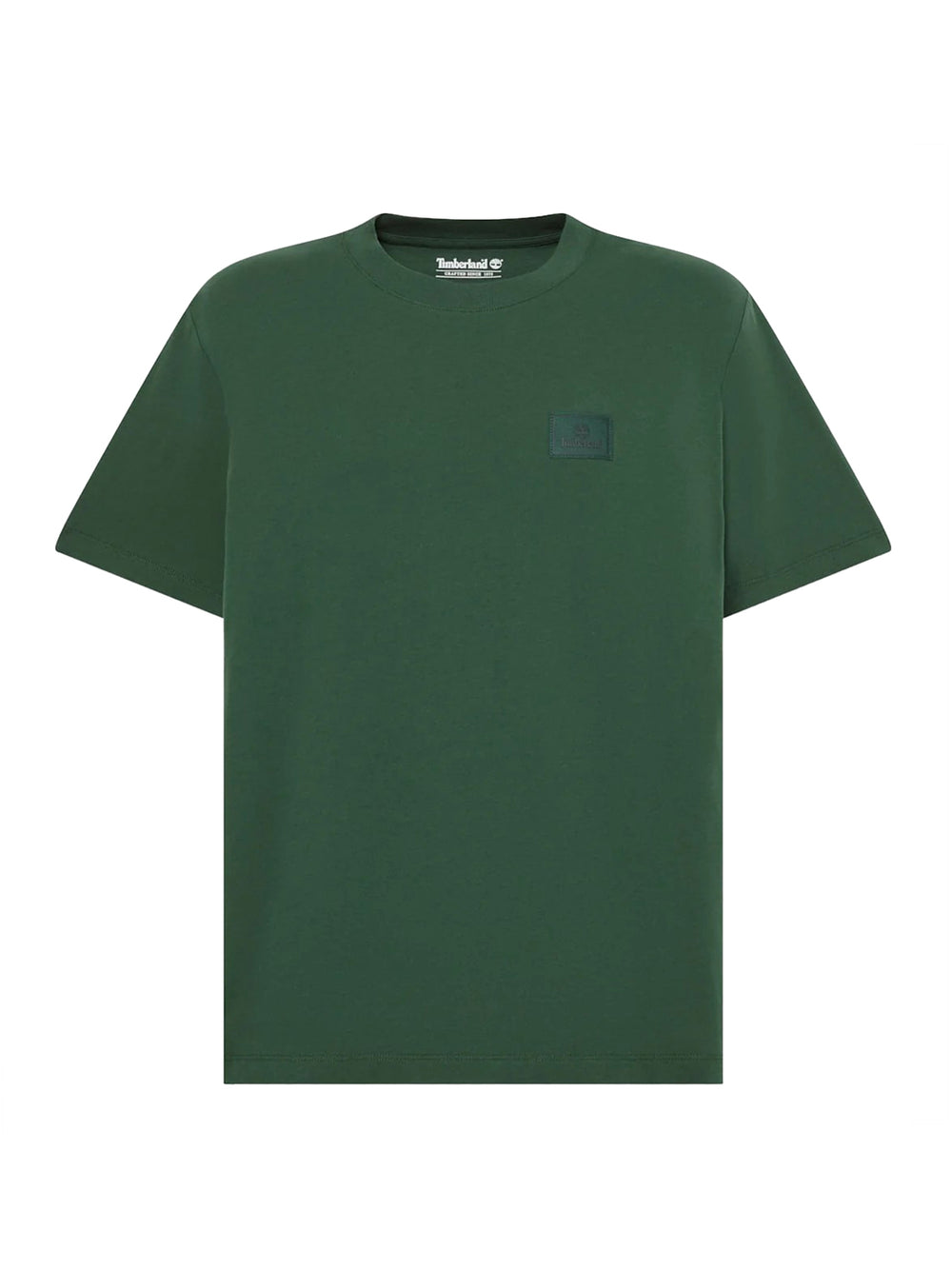 TIMBERLAND T-Shirt Silicon Badge Ss Timberland - Verde Scuro