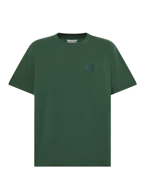 TIMBERLAND T-Shirt Silicon Badge Ss Timberland - Verde Scuro