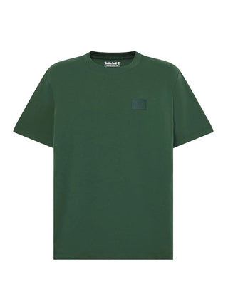 TIMBERLAND T-Shirt Silicon Badge Ss Timberland - Verde Scuro
