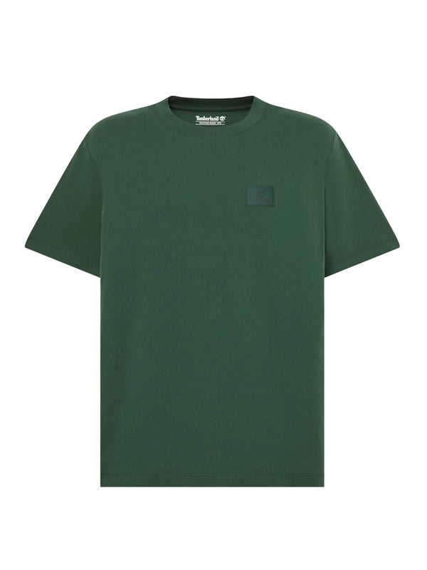 TIMBERLAND T-Shirt Silicon Badge Ss Timberland - Verde Scuro