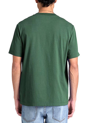 TIMBERLAND T-Shirt Silicon Badge Ss Timberland - Verde Scuro