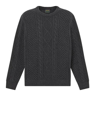TIMBERLAND Maglione Timberland Girocollo in Maglia a Trecce Phillips Brook Coal