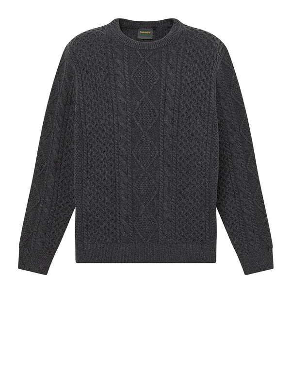 TIMBERLAND Maglione Timberland Girocollo in Maglia a Trecce Phillips Brook Coal
