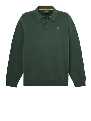 TIMBERLAND Maglione Timberland Stile Polo in Cotone Williams River Verde