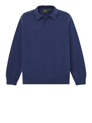 TIMBERLAND Maglione Timberland Stile Polo in Cotone Williams River Navy