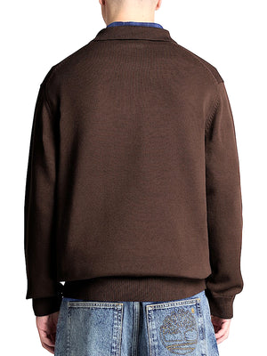 TIMBERLAND Maglione Timberland Stile Polo in Cotone Williams River Marrone