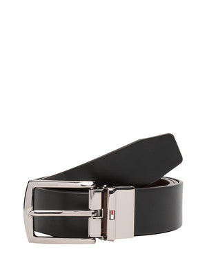 TOMMY HILFIGER 1USCITA Cintura Tommy Hilfiger Reversibile Denton In Pelle - Nero