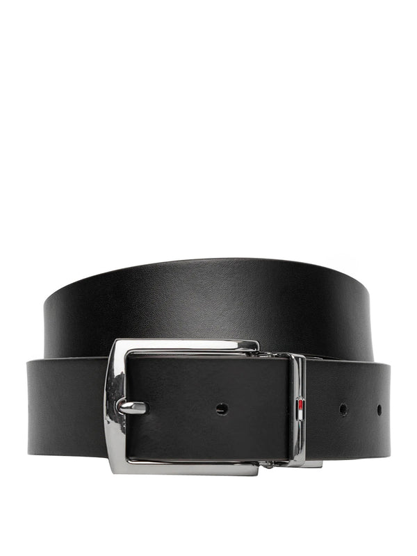 Tommy Hilfiger Cintura Tommy Hilfiger Reversibile Denton In Pelle - Nero