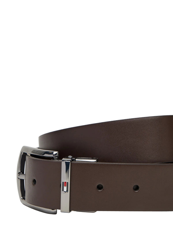 Tommy Hilfiger Cintura Tommy Hilfiger Reversibile Denton In Pelle - Nero