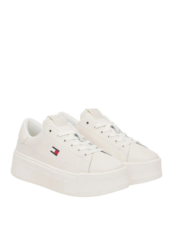 Tommy Hilfiger Sneakers Tommy Hilfiger Platform Logo - Crema