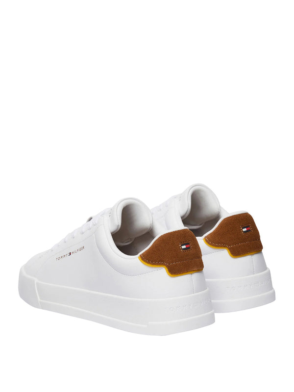 TOMMY HILFIGER 1USCITA Sneakers Tommy Hilfiger Th Court Lth Detail Ess - Bianco Cognac