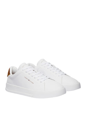 TOMMY HILFIGER 1USCITA Sneakers Tommy Hilfiger Th Court Lth Detail Ess - Bianco Cognac