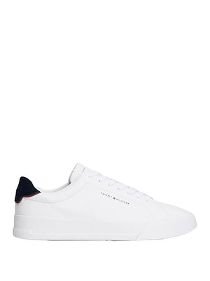 TOMMY HILFIGER 1USCITA Sneakers Tommy Hilfiger Sportive In Pelle Con Logo - Bianco