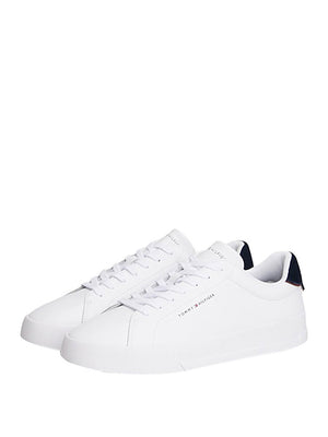 TOMMY HILFIGER 1USCITA Sneakers Tommy Hilfiger Sportive In Pelle Con Logo - Bianco