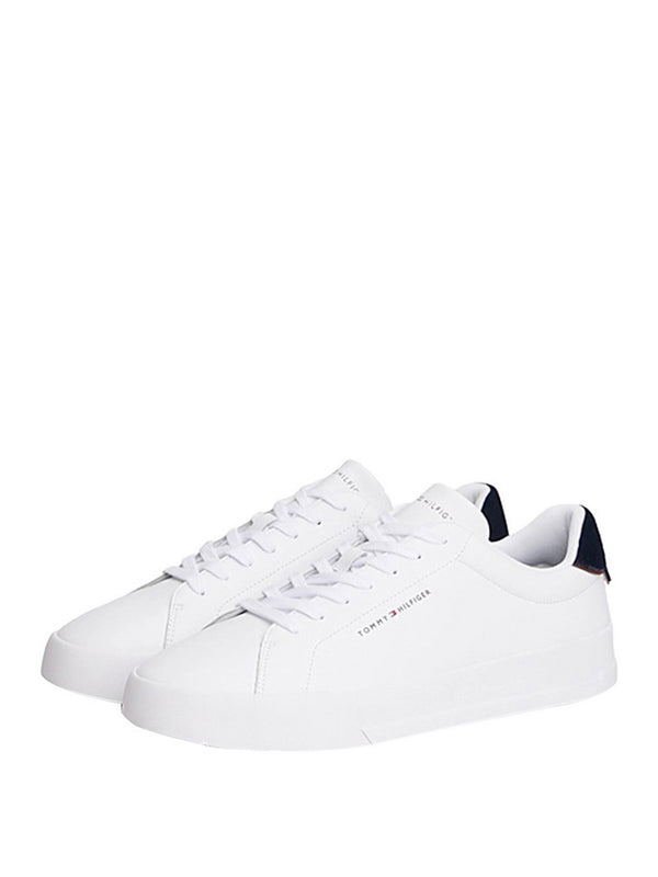 TOMMY HILFIGER 1USCITA Sneakers Tommy Hilfiger Sportive In Pelle Con Logo - Bianco