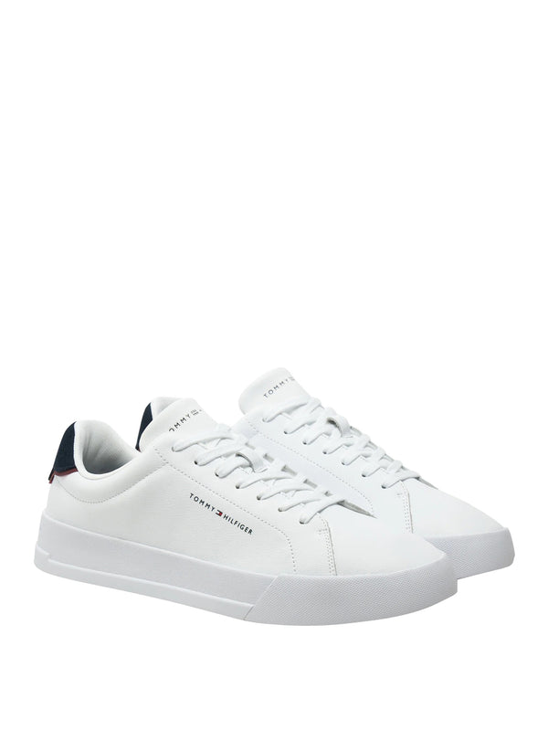 Tommy Hilfiger Sneakers Tommy Hilfiger Sportive In Pelle Con Logo - Bianco