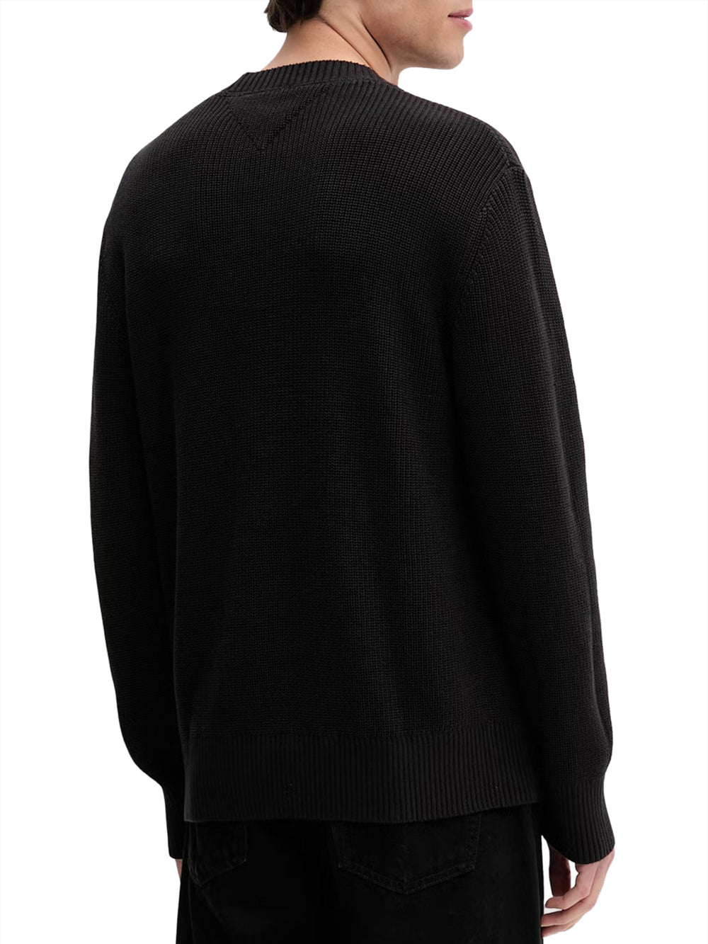 TOMMY JEANS 1USCITA Maglia Tommy Jeans Logo Ricamato Nero
