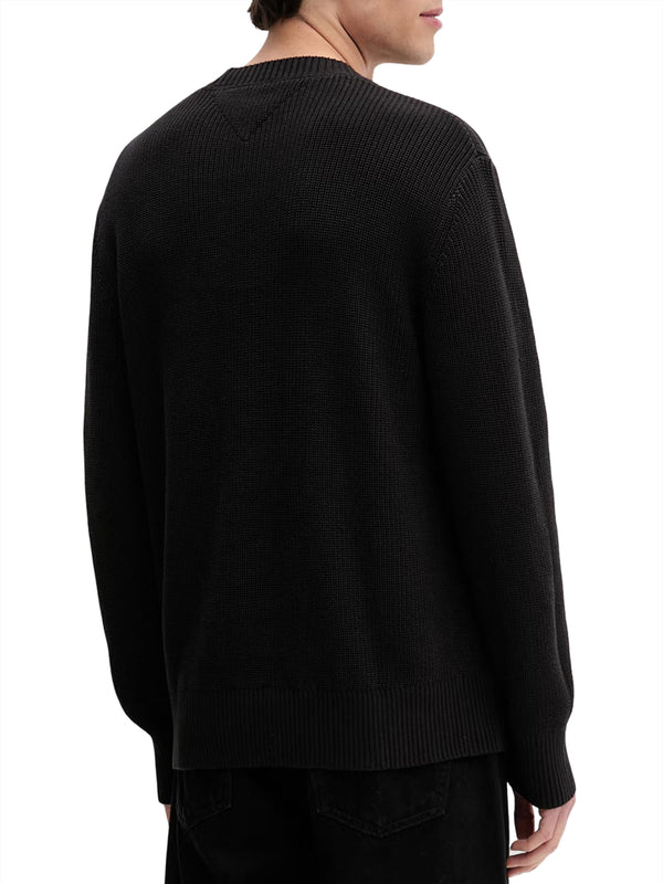 TOMMY JEANS 1USCITA Maglia Tommy Jeans Logo Ricamato Nero