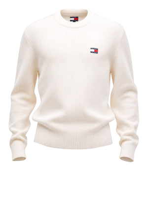 TOMMY JEANS 1USCITA Maglione Tommy Jeans In Tinta Unita Bianco
