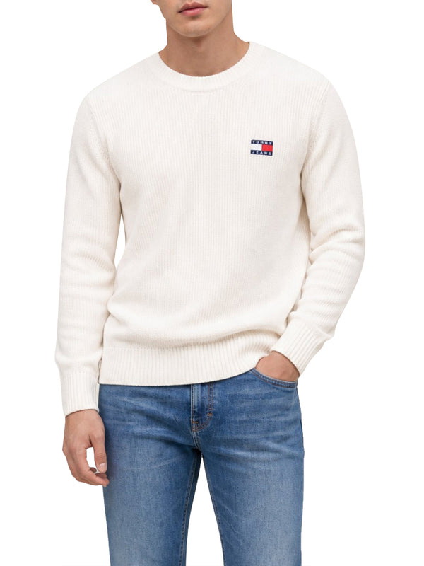 TOMMY JEANS 1USCITA Maglione Tommy Jeans In Tinta Unita Bianco