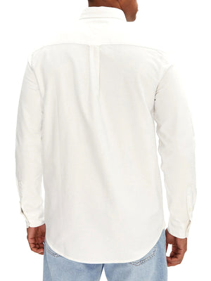 TOMMY JEANS 1USCITA Camicia Tommy Hilfiger Tinta Unita Ecru