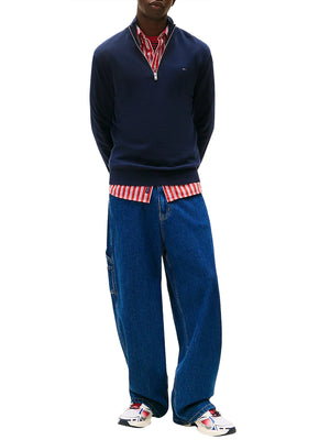 TOMMY JEANS 1USCITA Maglia Tommy Hilfiger Logo Navy
