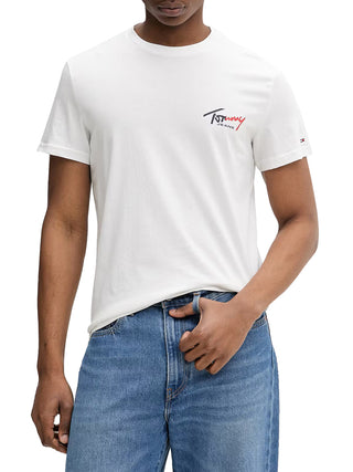 TOMMY JEANS 1USCITA T-Shirt Tommy Jeans Stampa Logo Panna