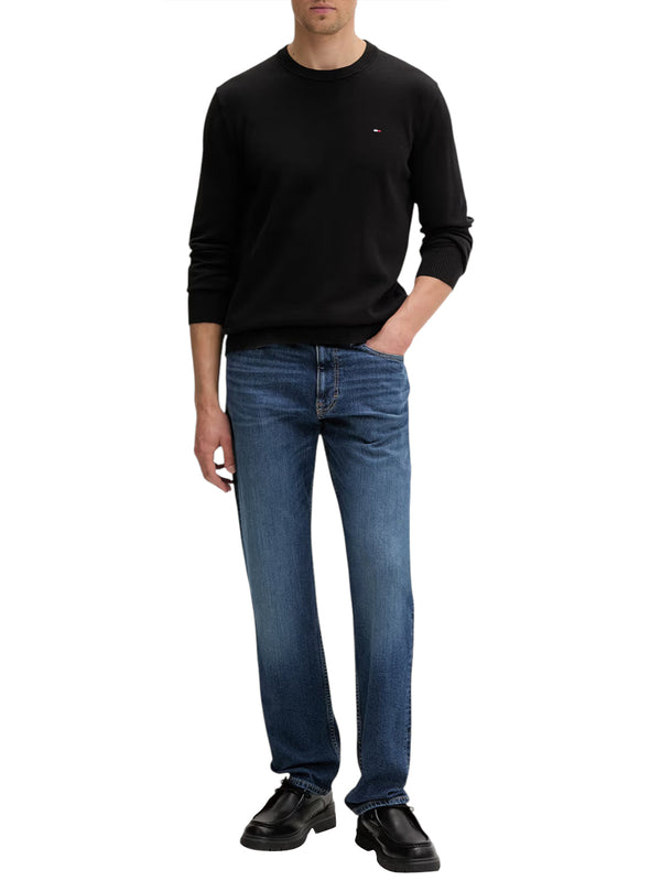 TOMMY JEANS 1USCITA Pullover Tommy Jeans Flag Slim Fit Leggero - Nero